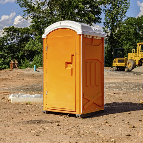 how often are the portable toilets cleaned and serviced during a rental period in Conesville Iowa